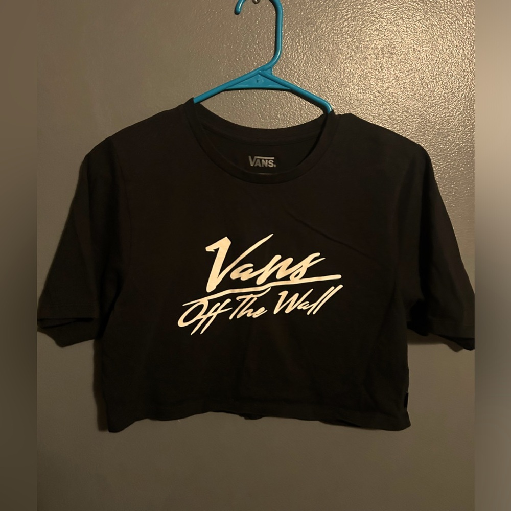 Vans black crop top tee